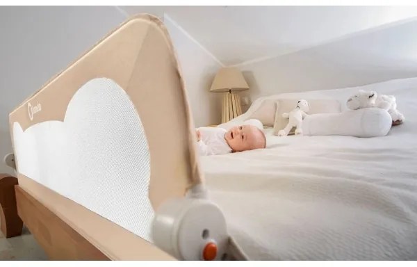 Lionelo - Barriera di sicurezza per letti EVA beige