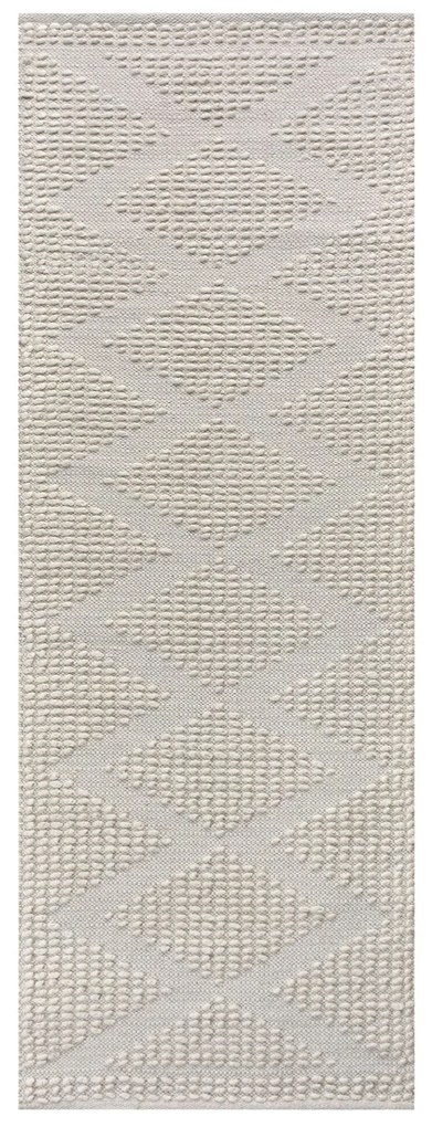 RUBEN - tappeto in lana avorio con decoro