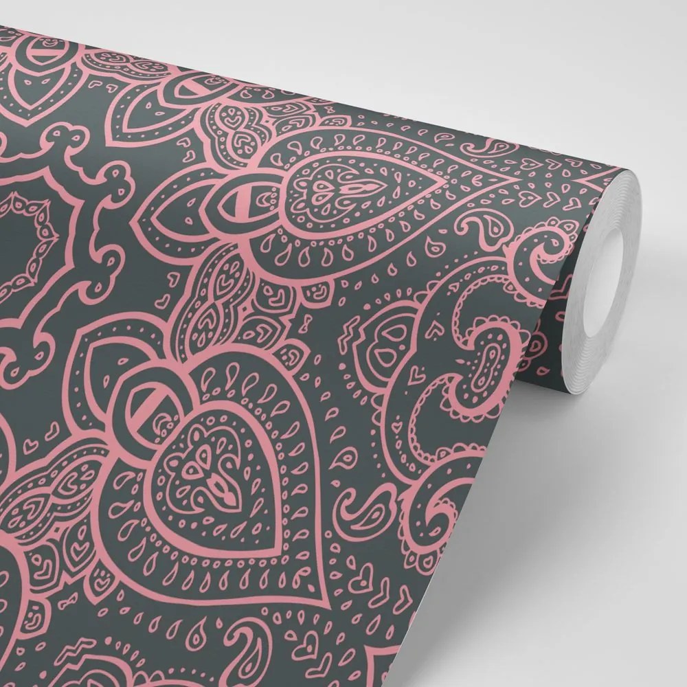 Carta da parati – Mandala con tocco indiano in rosa