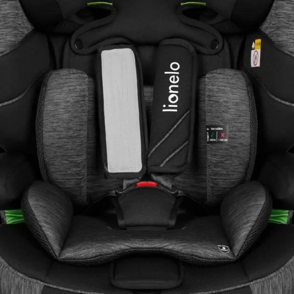 Lionelo - Seggiolino auto LEVI ONE i-Dimensioni 76-150 cm nero