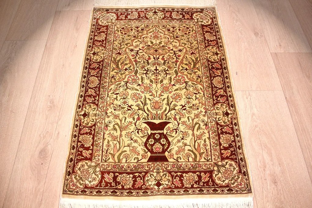 Hereke Tappeto 60x90 (Tacchino) Annodato A Mano