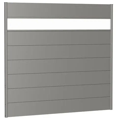 Frangivista in acciaio con vetro, grigio quarzo metallizzato 194 x 182 cm,spessore 44 mm