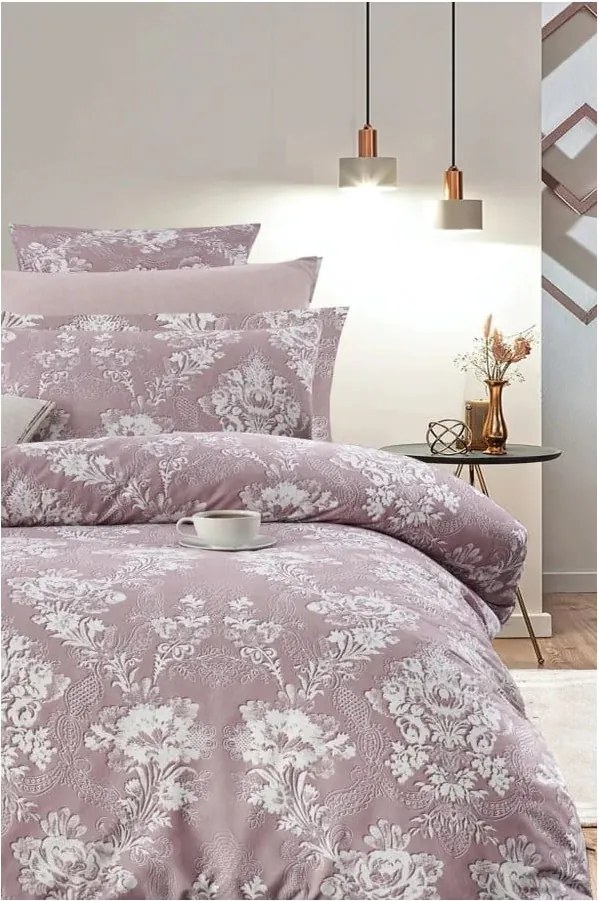 Biancheria da letto rosa in cotone renforcé per letto matrimoniale/per letto esteso con lenzuolo incluso/4 pezzi 200x220 cm – Mila Home