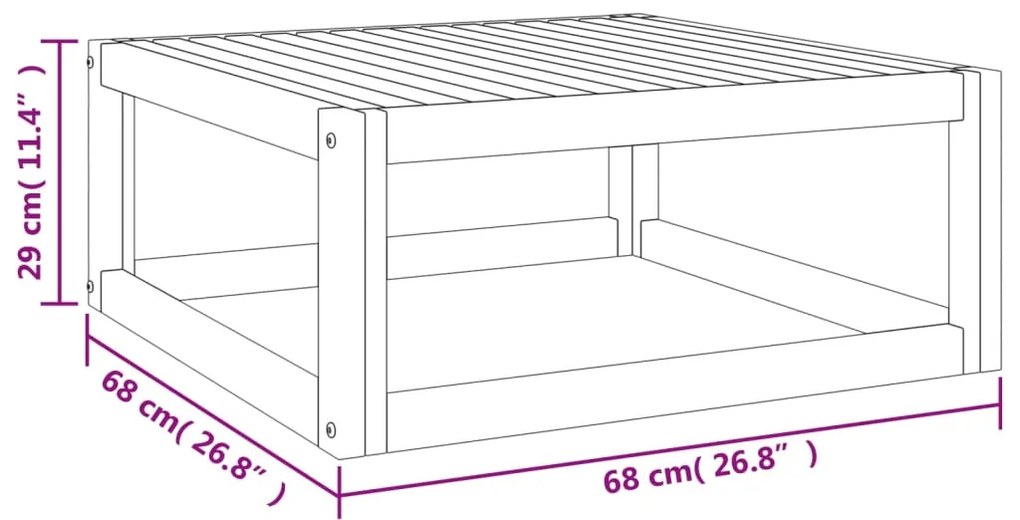 Set Salotto da Giardino 9pz con Cuscini Verdi in Legno Massello