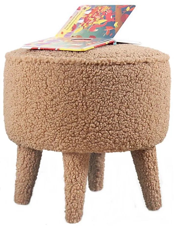 Sgabello PIXI Ø 38 cm, marrone