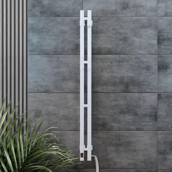 Scaldasalviette elettrico SILOUETTE 187W/230V 120,6 cm IP44 bianco dx