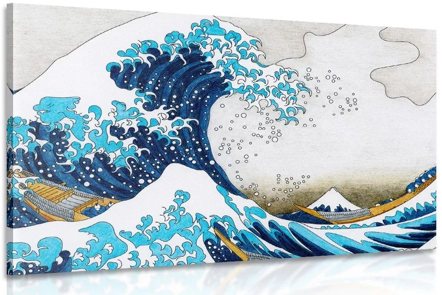 Stampa su tela – Riproduzione La grande onda di Kanagawa - Katsushika Hokusai