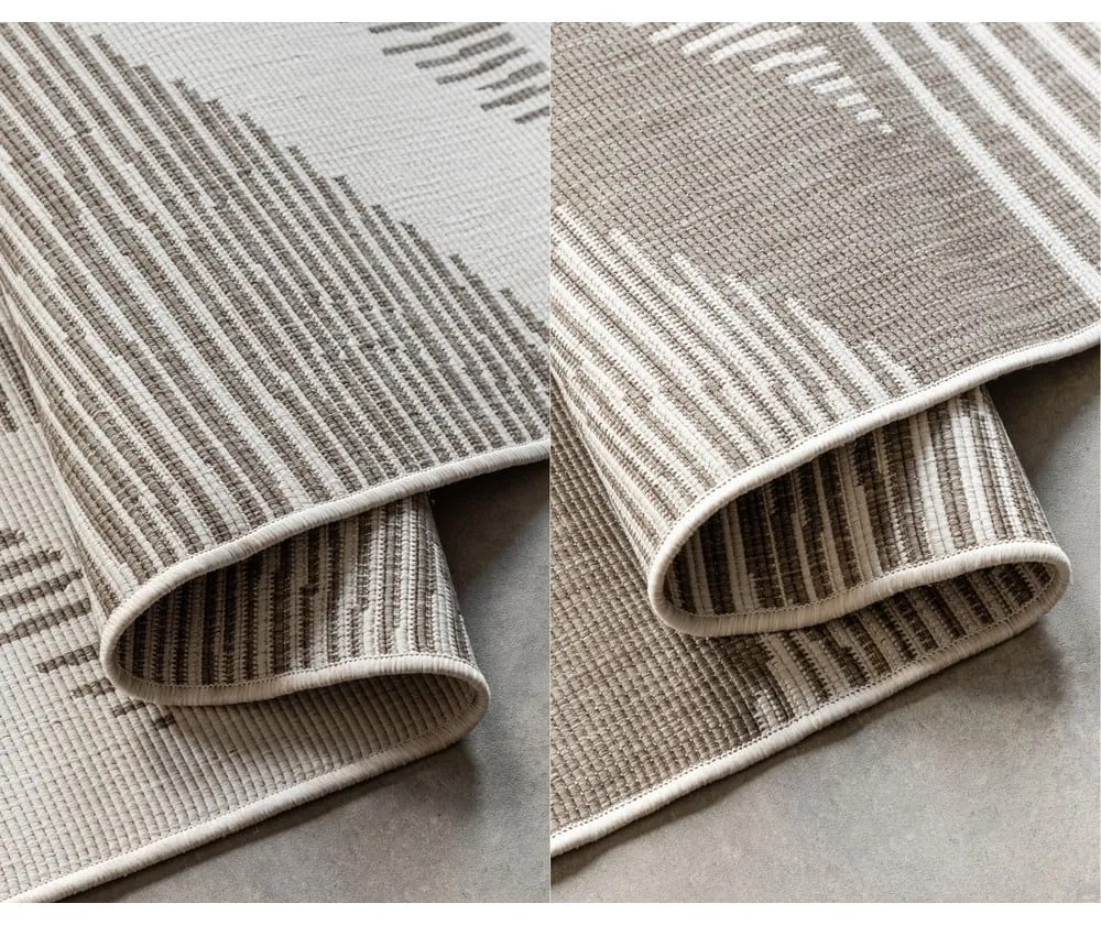 Tappeto da esterno marrone crema 80x150 cm Gemini - Elle Decoration