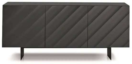 Madia in legno 180 cm 3 ante Antracite 2 piedini - KALLA