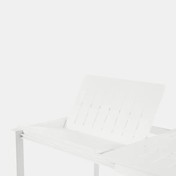 Tavolo Allungabile In Alluminio Bianco Per Esterni 100x160-240 Konnor Bizzotto