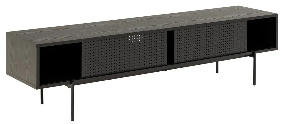 Mobile TV basso nero effetto frassino 180x44,5 cm Angus - Actona