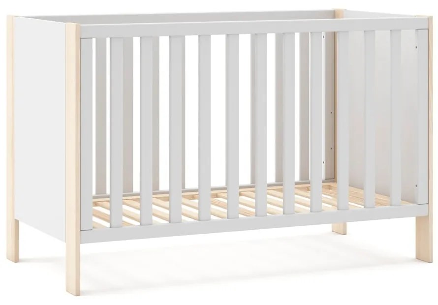 Lettino bianco/naturale 60x120 cm Esteban - Marckeric