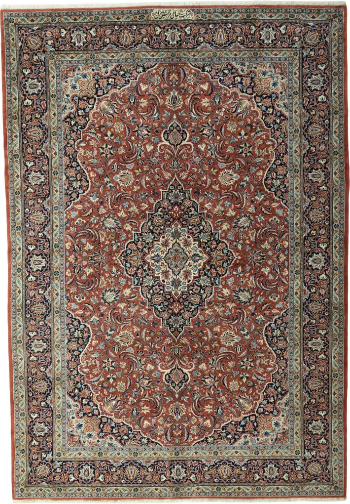 Kashan Tappeto persiano 300 x 210 Rosso (Iran) Annodato A Mano
