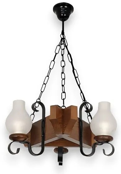 Brilagi - Lampadario a sospensione con catena QUEEN 3xE14/40W/230V faggio/noce