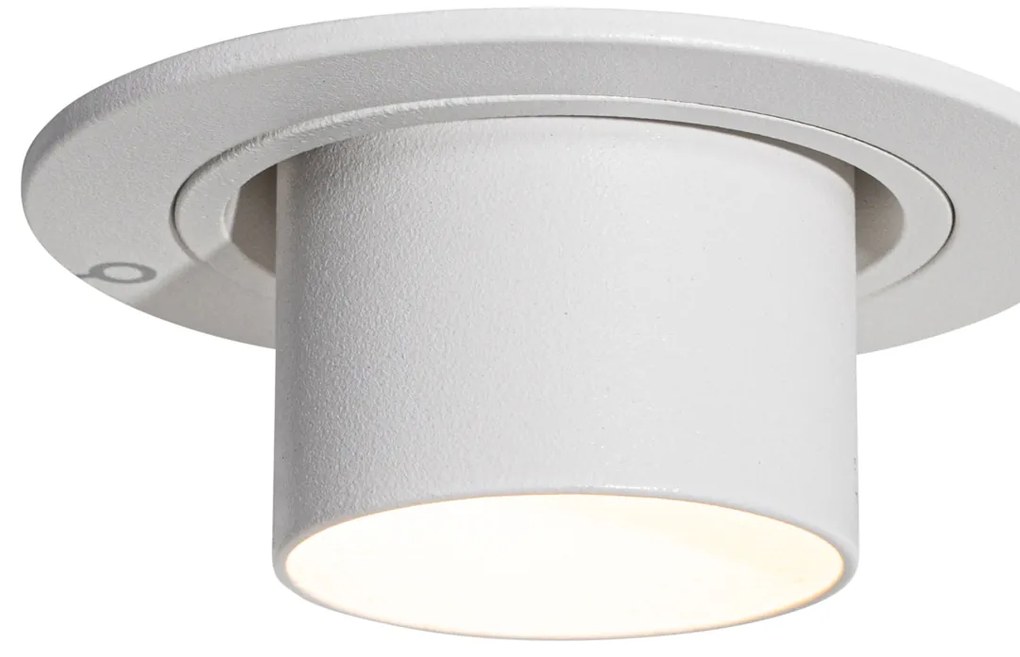 Faretto da incasso moderno bianco GU10 35 mm rotondo orientabile - Installa