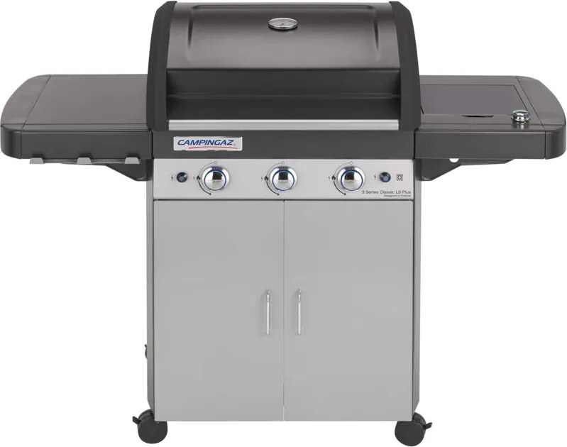 Campingaz 3 Series Classic L Plus Barbecue Grill a 3 Bruciatori con Fornello Laterale, Nero/Argento, 144 x 66 x 147 cm