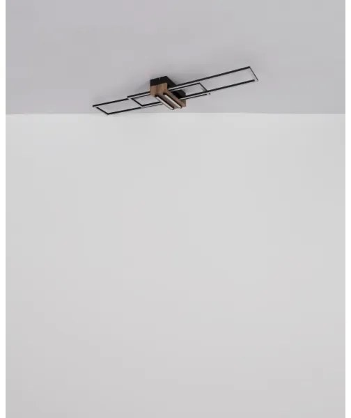 Globo 67208-40N - Plafoniera LED DAKARI LED/40W/230V 3000K 25x100 cm nero