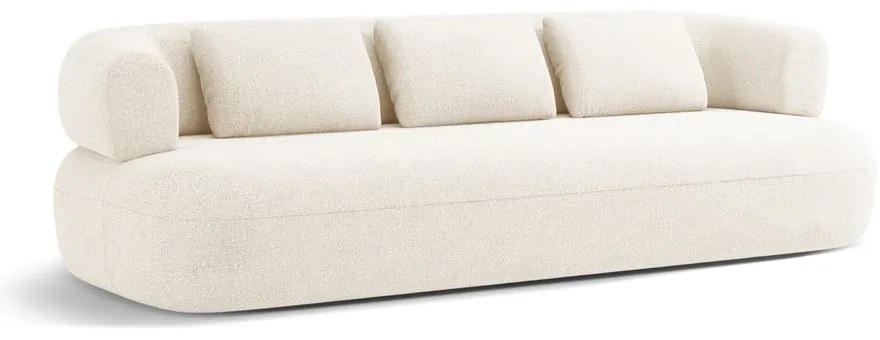 Divano in tessuto bouclé beige 226 cm Jenny - Micadoni Home