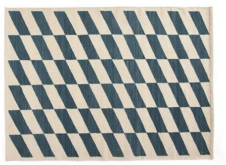 Shift Kelim Rug 140x200 Blue - Hay