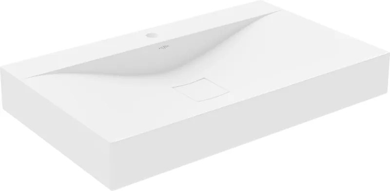 Mexen Poli lavabo da appoggio in conglomerato 1/O 80 x 48 cm, bianco - 23028001