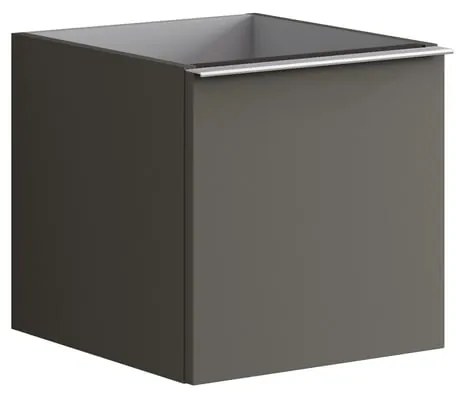 Struttura semi colonna da bagno Pixel 1 cassetto laccato opaco grigio carbone L 40 x H 40 x P 45.5 cm