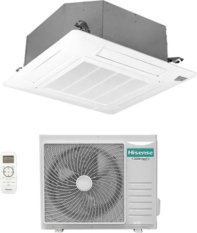 Climatizzatore Condizionatore Hisense Inverter a Cassetta serie turbo 24000 Btu ACT71UR4RJC8 + AUW71U4RK8 R-32 Wi-Fi Optional Classe a++/a+ con