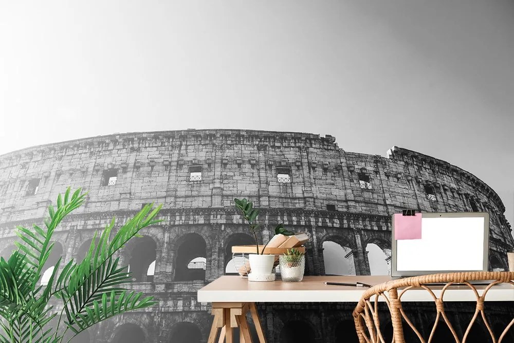 Carta da parati autoadesiva – Colosseo in bianco e nero