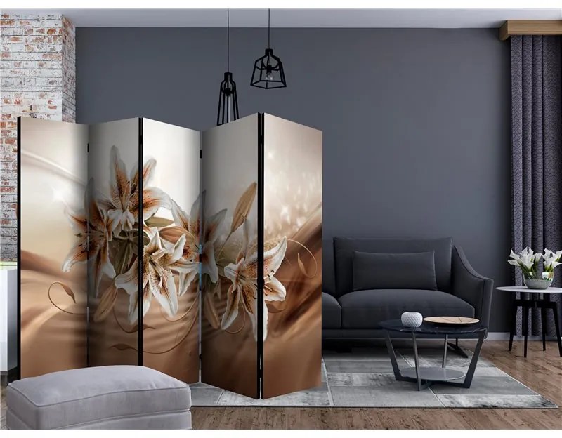 Paravento  Chocolate Lilies II [Room Dividers]  Colore ---, Dimensioni e Misure 225x172