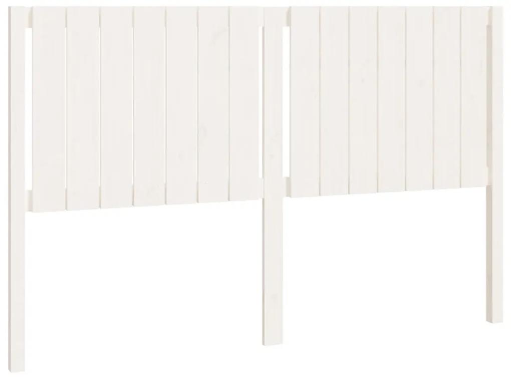 Testiera per letto bianca 165,5x4x100 cm legno massello di pino