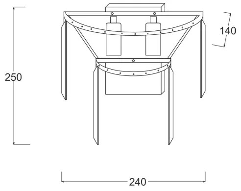 Brilagi - LED Applique di cristallo MOZART 2xE14/40W/230V cromo lucido