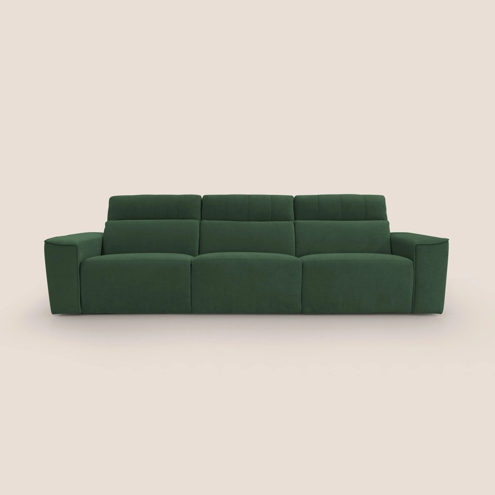 Clark Divano modulare 3 sedute con opzione relax elettrico in tessuto smacchiabile impermeabile T17