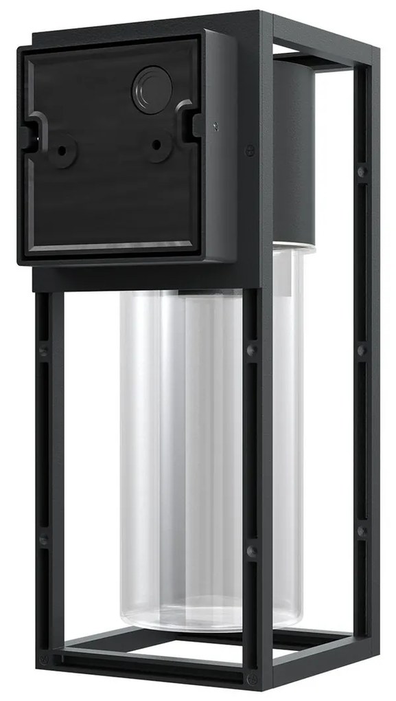 Applique Nera E27 con Sensore di Movimento IP54 - Serie VIMO