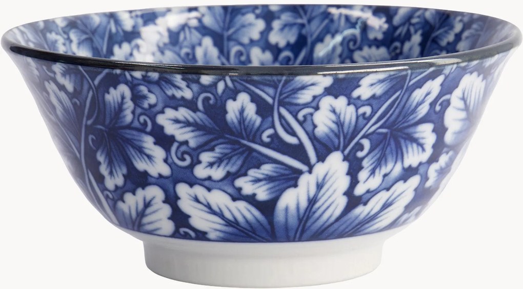 Set di 6 ciotole in porcellana Hana Blue