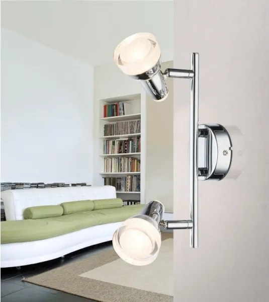 Globo 56134-2 - Faretto LED ALASKA 2xLED/4W/230V cromo lucido