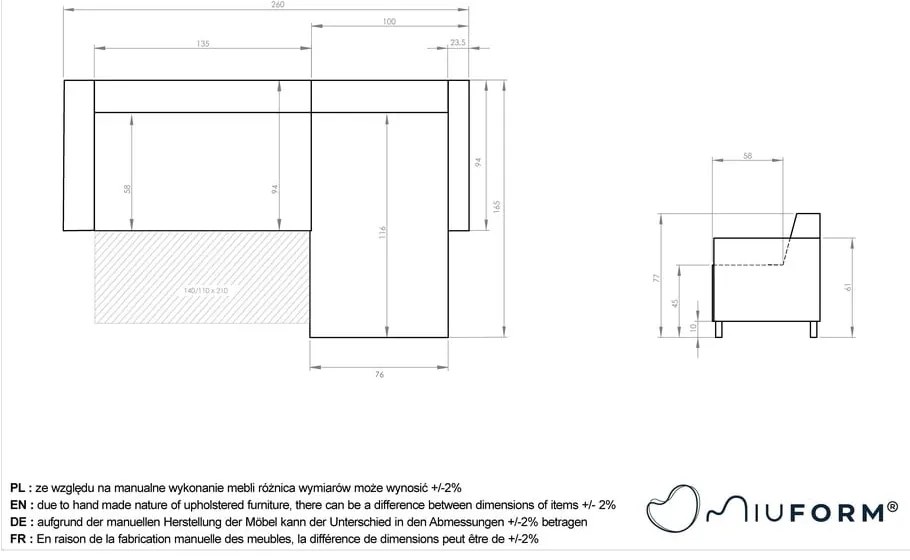 Divano angolare beige allungabile e con contenitore Classy Sophie – Miuform