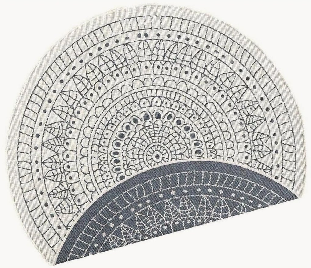 Tappeto rotondo reversibile da interno-esterno Porto