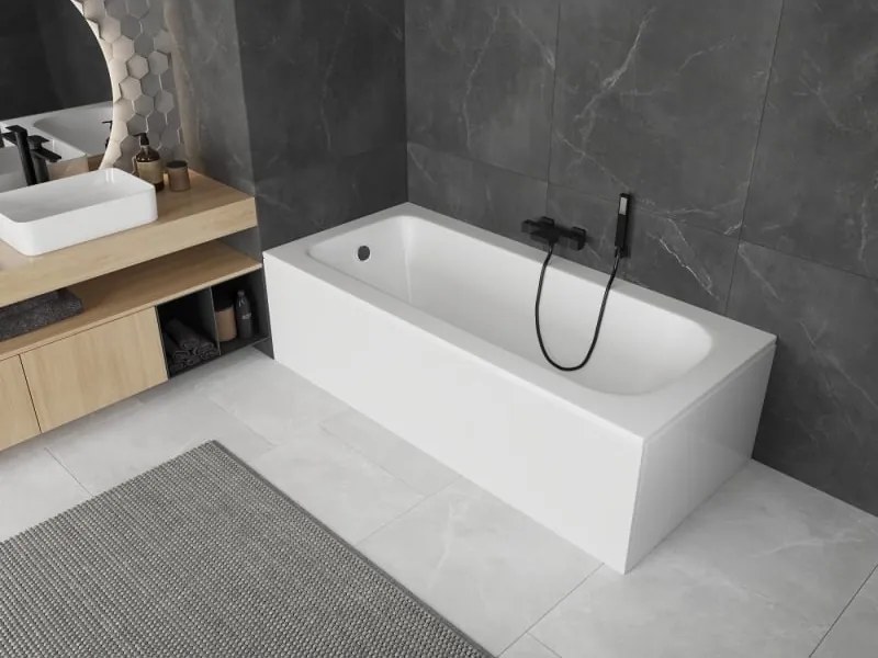 Mexen Vega vasca da bagno rettangolare 140 x 70 cm con rivestimento, bianca - 55011407000X