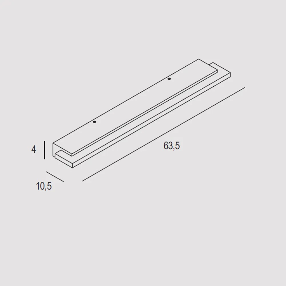 Applique Contemporanea Step Metallo Cromo Grigio Led 20W