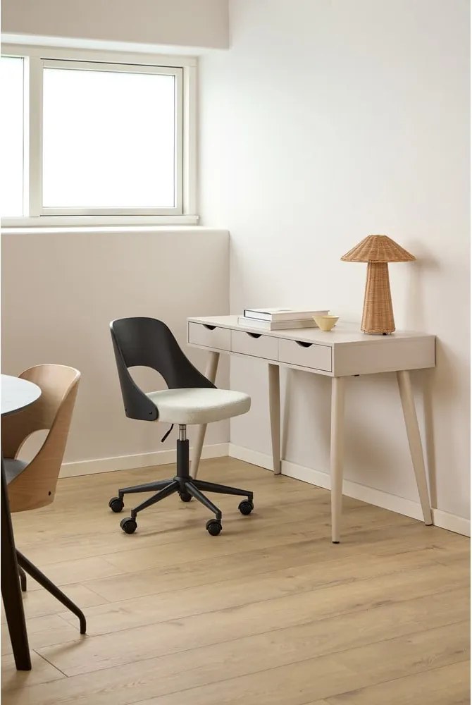 Sedia da ufficio nera/beige Lucy – Actona