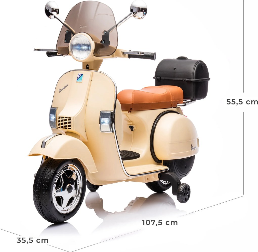 Piaggio Vespa PX150 Full Elettrica 12V per Bambini Crema...