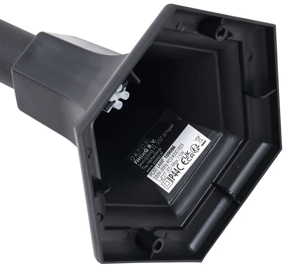 Lampione da esterno classico nero 122 cm IP44 - New Haven martellato