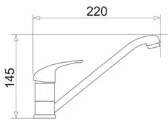 Pyramis 90918401 - Rubinetto lavello ASALIA nero