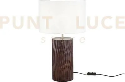 Lume woodlog in legno marrone 1 luce attacco e27 struttura h.52cm d...