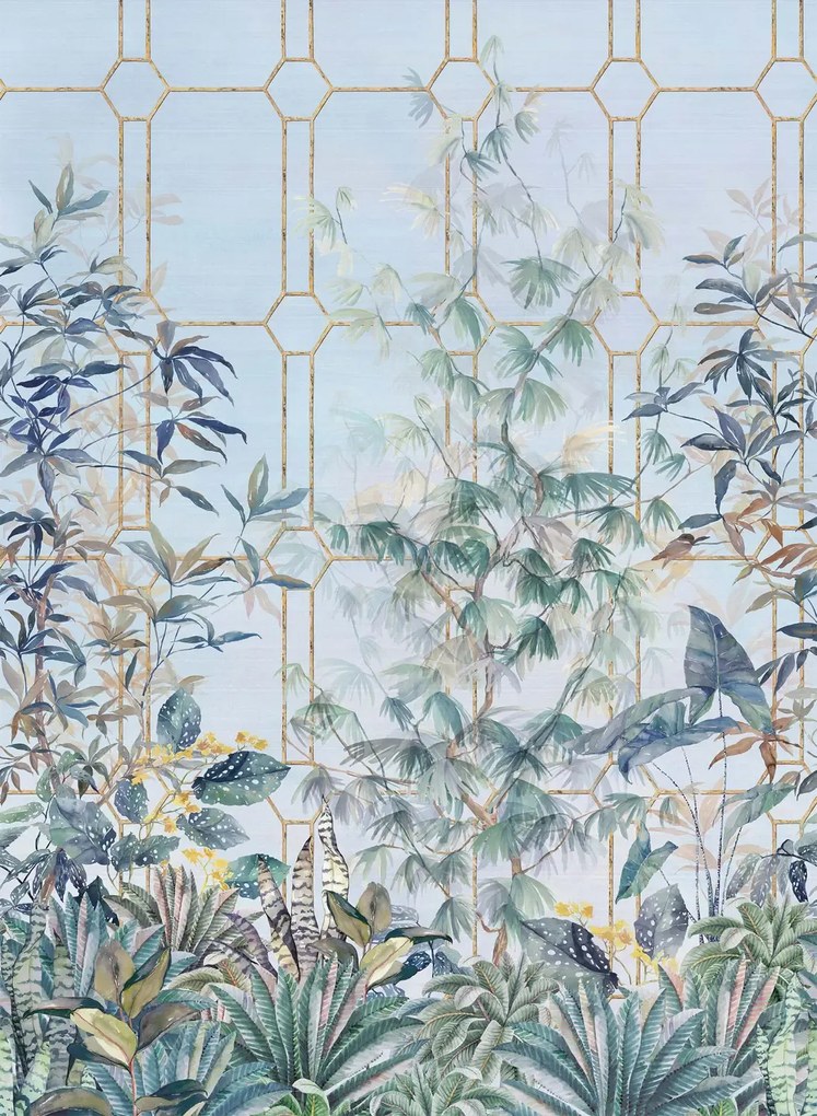 Osborne & Little Carta da parati panoramica Katsura - Sky Blue
