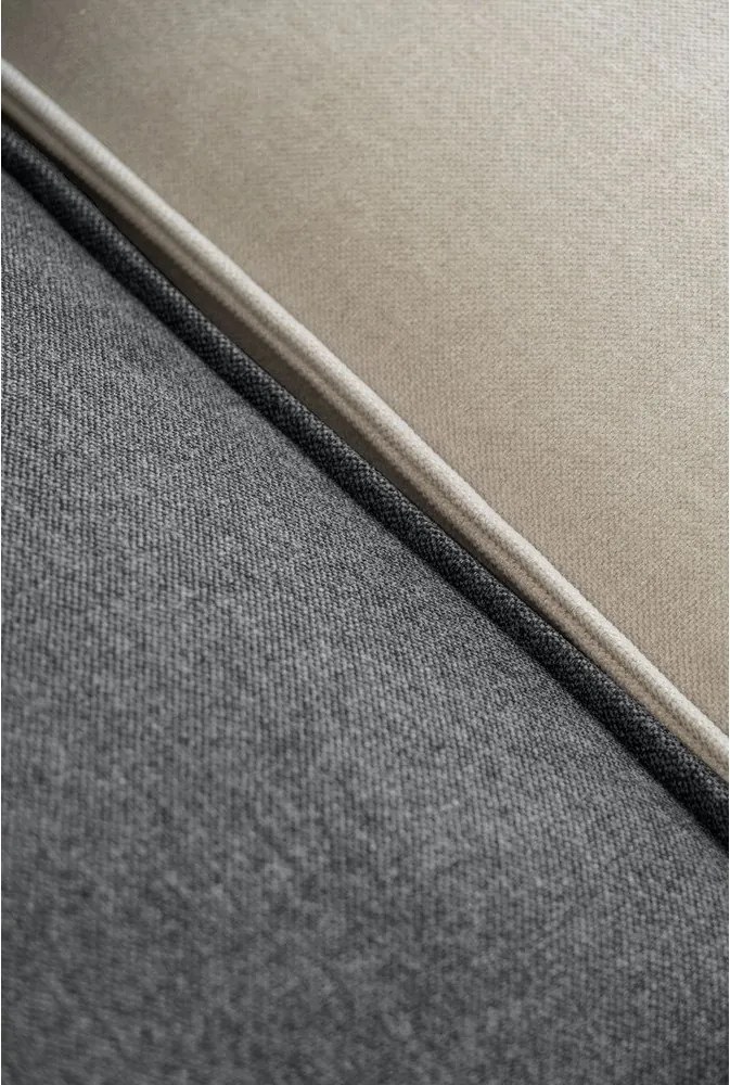 Divano componibile grigio (con penisola a destra) Flex Felix – Miuform