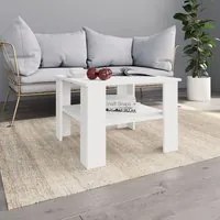 Tavolino da Salotto Bianco 60x60x42 cm in Legno Multistrato cod mxl 12196