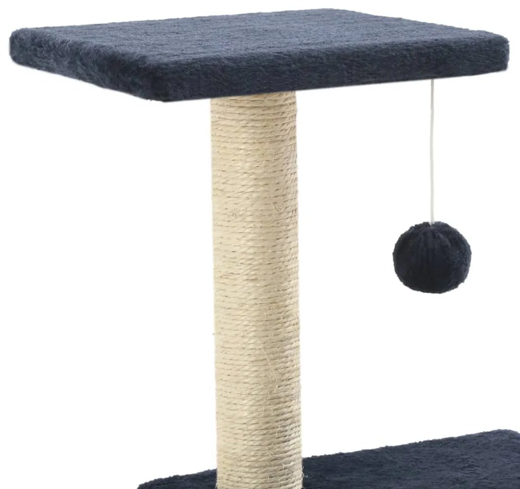 Albero per gatti con tiragraffi in sisal 65 cm blu scuro
