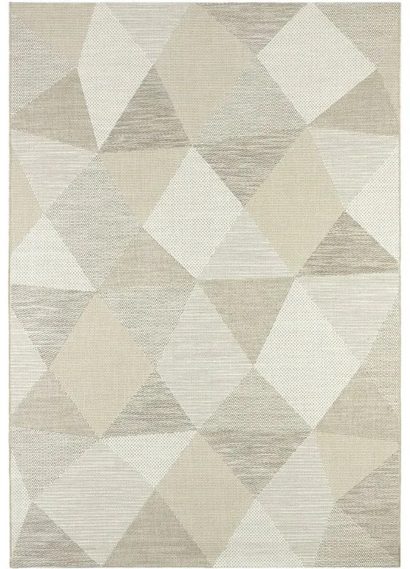 Tappeto Prisma geometrico beige, L 170 x L 120 cm