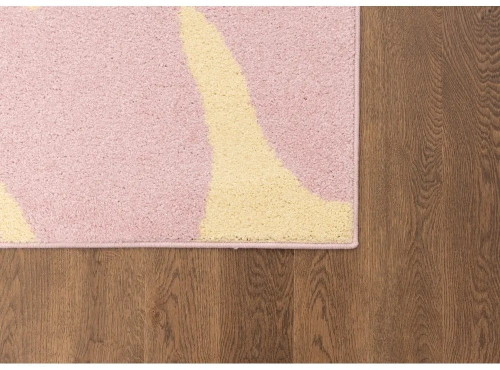 Tappeto per bambini giallo e rosa 120x170 cm Hugsy Vanilla – FD