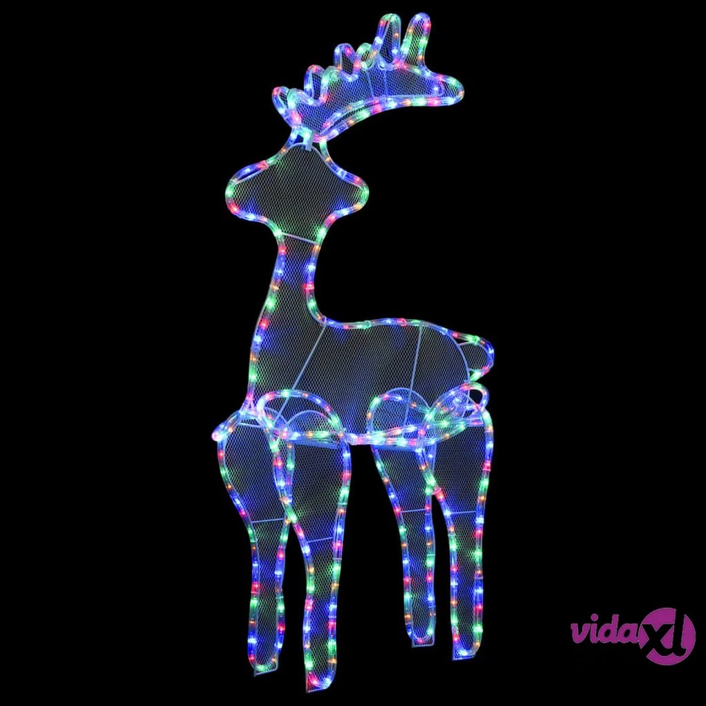 vidaXL Decorazione Natalizia Renna in Rete con 306 LED 60x24x89 cm
